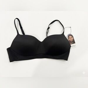 EBY Relief Bra Black Seamless Wireless Comfort Size L NWT